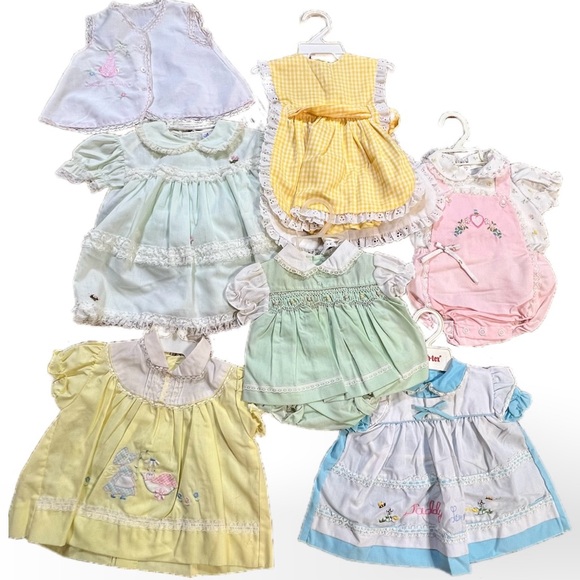 Vintage Girls Baby Girl Short Set